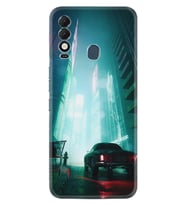 Tecno Spark 8T Kılıf Silikon Desen Özel Seri Night Cars 1619