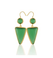 Kadir Jewellery 22 Ayar Altın Kaplama Kadın Sallantılı Küpe -El İşçiliği Ve Hipoalerjenik Küpe