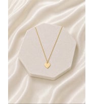 Kişiye Özel 925 Ayar Gümüş Zarif Minimal Kalp Kolye (Gold)