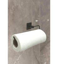Rulo Havluluk Peçetelik, Yapışkanlı, Pratik Banyo Askısı, Kağıt Rulo Havluluk, Siyah
