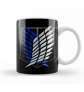 Metallic Survey Corps Logo Attack On Titan Survey Corps Kupa Bardak Porselen