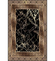 Eliana Home Baskılı, Yıkanabilir Kaymaz Taban Salon Halısı LNA1831-SM407 100x150 cm (Kahverengi)