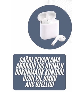 2025 Model Çağrı Cevaplayabilen Bluetooth Kulaklık Beyaz Dokunmatik Kontrol