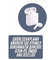 2025 Model Çağrı Cevaplayabilen Bluetooth Kulaklık Beyaz Dokunmatik Kontrol