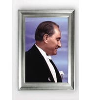 Gümüş Çerçeveli Atatürk Tablo a602