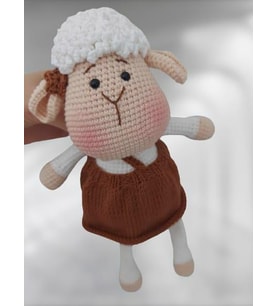 Şirin Kuzucuk Uyku Arkadaşı Amigurumi Organik Oyuncak
