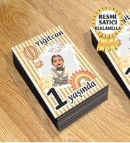 8 Temalı Kişiye Özel Resimli Doğum Günü Magneti  8x6 Cm 10 Adet (Gold)