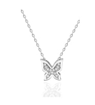 KELEBEK 925 AYAR SWAROVSKİ TAŞLI KOLYE