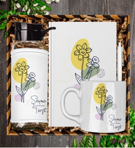 Kişiye Özel Tasarım Defter Kalem Matara Ve Kupa Hediye Seti 104774