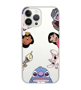 Iphone 12 Pro Uyumlu Stitch Tüm Karakterler Tasarımlı Şeffaf Telefon Kılıfı
