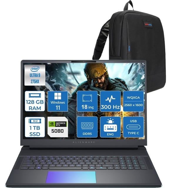 Dell Alienware 18 Area-51 AA18250 Ultra 9 275HX Ddr5 128GB 1tb SSD