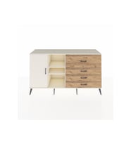 Kronos Konsol 4 Raflı 4 Çekmeceli Tek Kapaklı  176x59x99 Aytaşı-Aytaşı/Çam