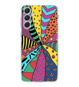 PrintiFy Samsung Galaxy A54 ile Uyumlu Retro Color 4  Kamera Korumalı Şeffaf  Kılıf