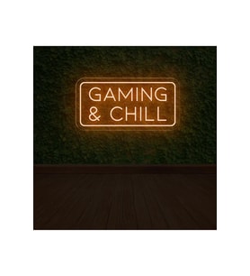GAMING & CHILL Yazılı Neon Tabela