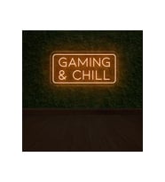 GAMING & CHILL Yazılı Neon Tabela