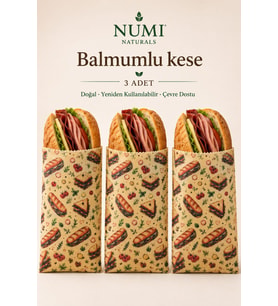 Balmumlu Sandviç Keseleri – Yeniden Kullanılabilir, Doğal Kumaş, Çevre Dostu