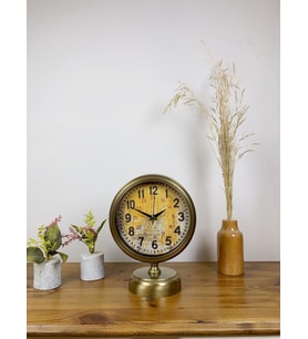 Eskitme Metal Kaos Masa Saati 25×20 Cm