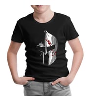 Spartan Warrior Helmet Siyah Çocuk Tshirt