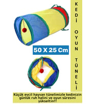 Kedi Köpek Küçük Irk Eğlenceli Oyuncak Sağlıklı Kokusuz Bağımsız Oyun Evcil Hayvan Tüneli 50 X 25 Cm