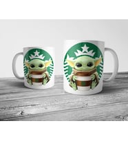 Pixxa Baby Yoda Grogu Starbucks - Mandalorian Kupa Bardak Model 2