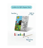 Çiçek Bahçesinde Kâbe Şövalesiz Boya Seti 20x20