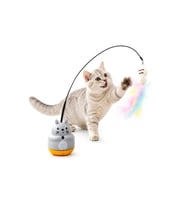 Kedi Şekilli Dönen Peluş Balıklı Olta Oyuncağı