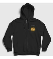Presmono Unisex Siyah The End Dark Fermuarlı Kapüşonlu Sweatshirt 187117tt