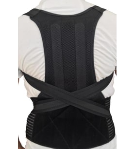 Unisex Siyah Dik Duruş Durma Ortopedik Bel ve Sırt Destek Korsesi