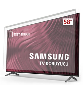 SAMSUNG 58J5270 TV EKRAN KORUYUCU - Samsung 58" inç Tv Ekran Koruyucu Şeffaf Paneli
