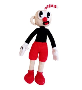 Mugman (Kupa Kafa) Amigurumi Organik Oyuncak