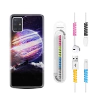 Samsung a71 A72 A73 A7 A9 2018 C7 C9 Kılıf Kablo Koruma Spiral Silikon Super Planet 1797