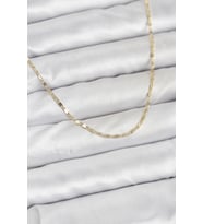 Mey İthalat® CM 14K Renk Ezme Zincir Model 60 cm Kadın Kolye