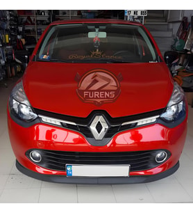 Renault Clio 4 2012-2020 Uyumlu H lip Esnek Ön Lip 2 Parça Karlık Ön Ek Tampon Altı Dil