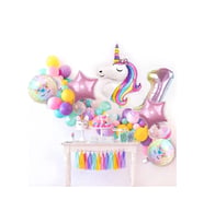 Unicorn 1 Yaş Lüks Balon Seti