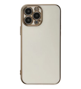 iPhone 15 Pro Max Kılıf Volet Silikon - Beyaz