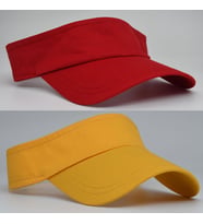 Uv Koruyuculu Unisex Siperlikli Tenisci Şapka 2'li Set (Sarı-Kırmızı)