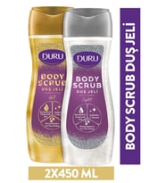 Duru Body Scrub Crystal ve Gold Duş Jeli 2x450 Ml İkili Set