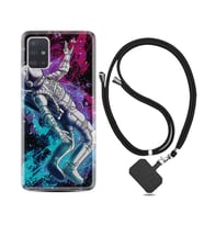 Samsung a71 A72 A73 A7 A9 2018 C7 C9 Kılıf Boyun Askılı Silikon Astronot Signs 1753