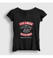 Presmono Kadın Siyah Eagle Five Finger Death Punch T-Shirt 62742tt