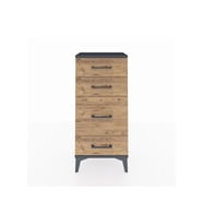 Arges Komodin 4 Çekmeceli 44x30x96 Antrasit-Çam