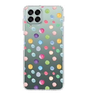 PrintiFy Samsung Galaxy M33 ile Uyumlu 1mm Slim Fit Water Color 6 Baskılı Şeffaf  Kılıf