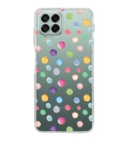 PrintiFy Samsung Galaxy M33 ile Uyumlu 1mm Slim Fit Water Color 6 Baskılı Şeffaf  Kılıf