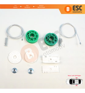 Mercedes S CL C140 W140 1992-1999 Coupe CL420 CL500 CL 600 İçin Arka Sağ veya Sol Cam Kriko Seti