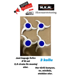 FIRFIR JANT KAPAĞI FIRFIRI 4'LÜ 3 KOLLU