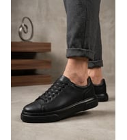 BLF-010 Erkek Sneaker Günlük Casual Spor Ayakkabı Siyah Taban
