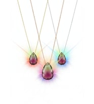 925 Ayar Papatya Silver Gökkuşağı His Taşı Kolye.rose.gold.rodaj