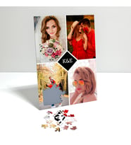 Kişiye Özel 4Fotoğraflı Baş Harfli A3 Puzzle