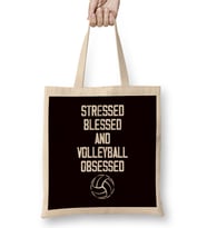 Volleyball Obsessed Ball Sports Beach Volleyball Player Game Bez Çanta Uzun Saplı