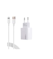 AL18 ECO Bundle 18W Hızlı Şarj Cihazı + USB-A to Lightning Kablo  QC 3.0 Destekli (Beyaz)