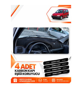 PEUGEOT PARTNER (1996-2002) Uyumlu Ön Torpido Koruma Kılıfı Halısı - Siyah